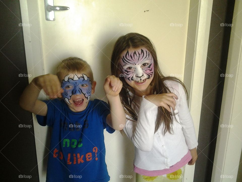 facepainted kids