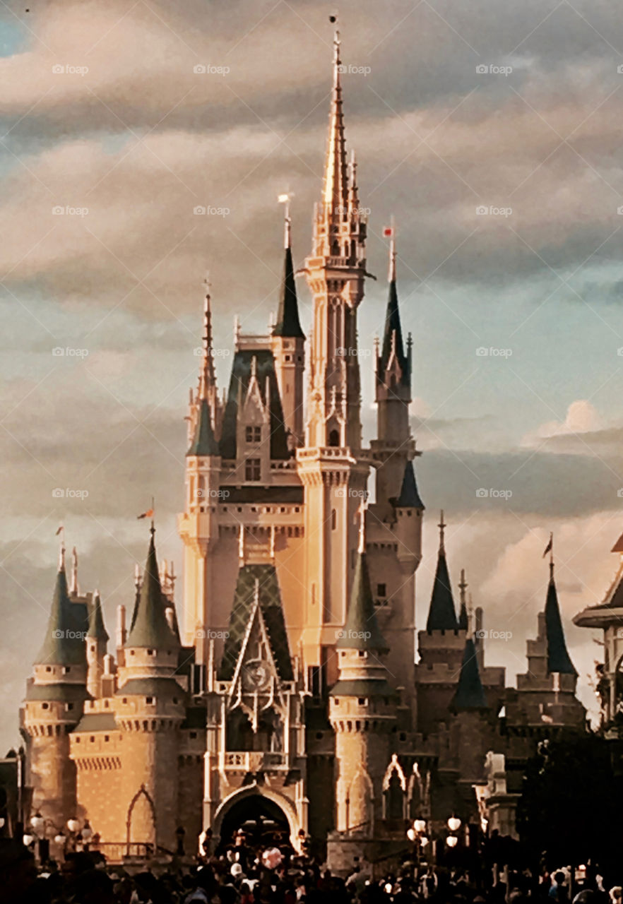 Cinderella castle during the day