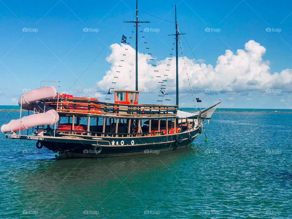 Tour boat in Porto Seguro Bahia Brazil and all over Costa!