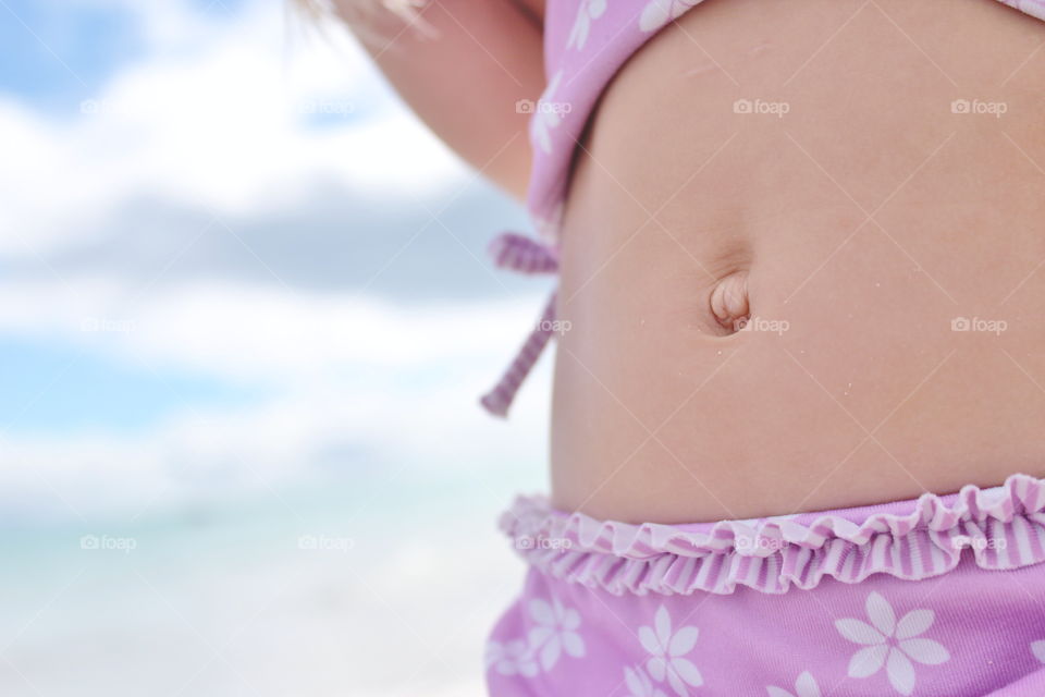 Toddler belly at the beach!