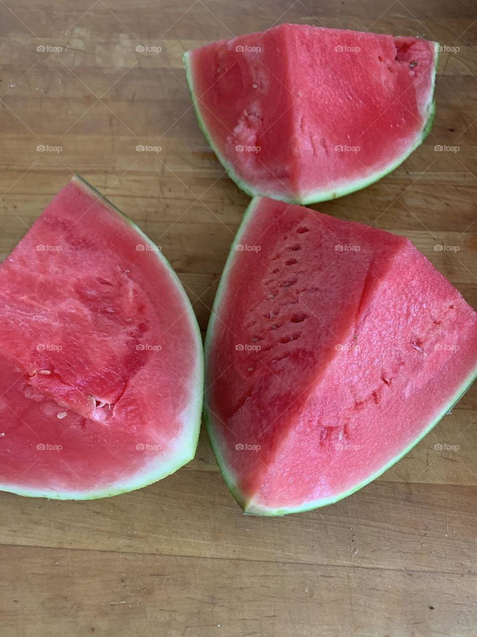 Watermelon cut into pieces