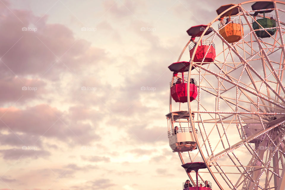 ferris wheel. a day in a park