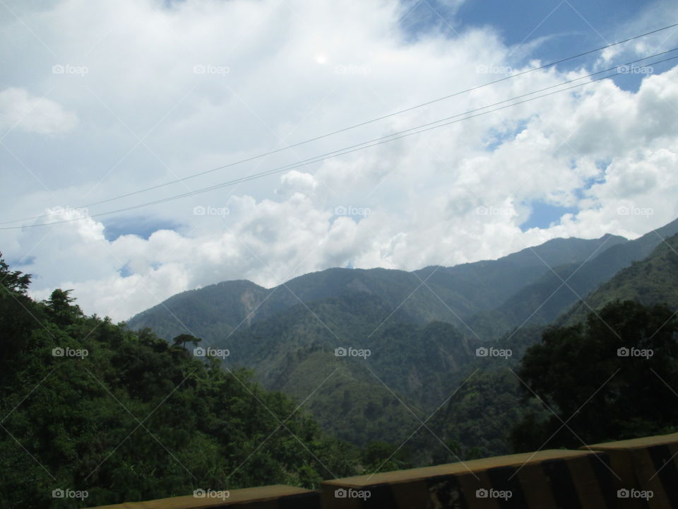 clouds on mountain