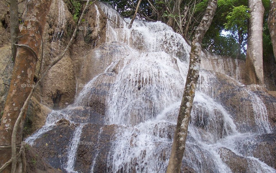 waterfall on one of the rivers in Thailand