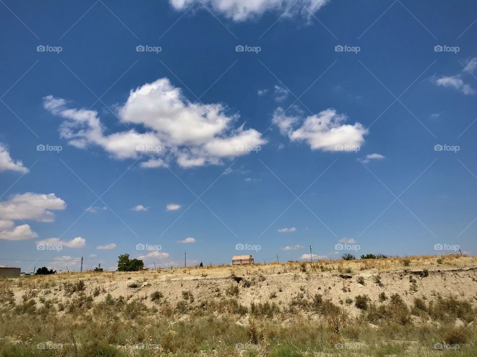 clouds, sky, landscape, garden