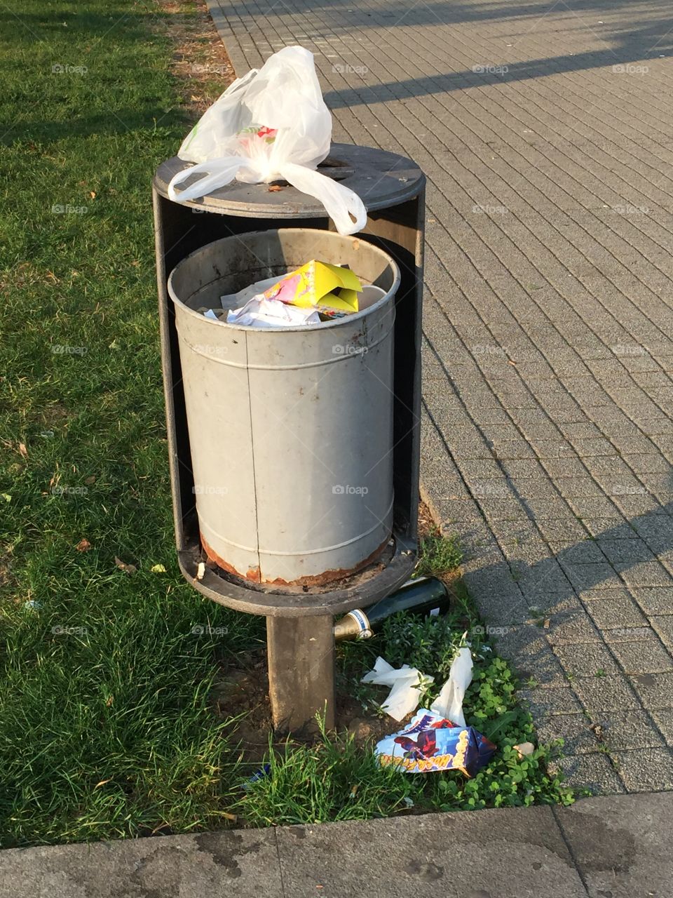 Trash in the park 