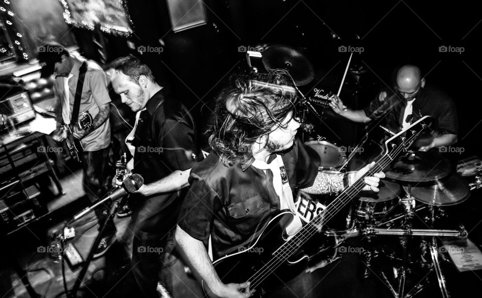 A four piece rock band, performs at the iconic Carlisle pub in Hastings, UK 