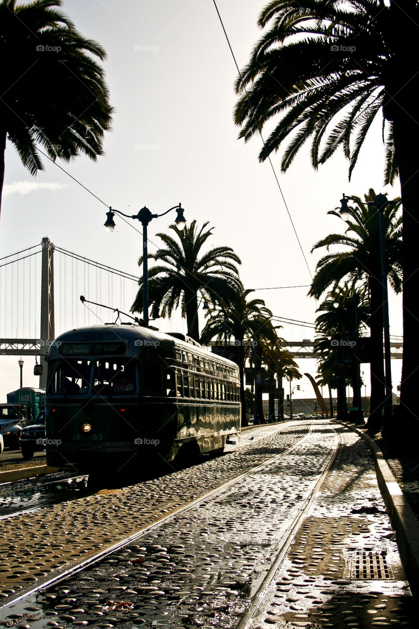 San Francisco Streetcar in Pure Daylight