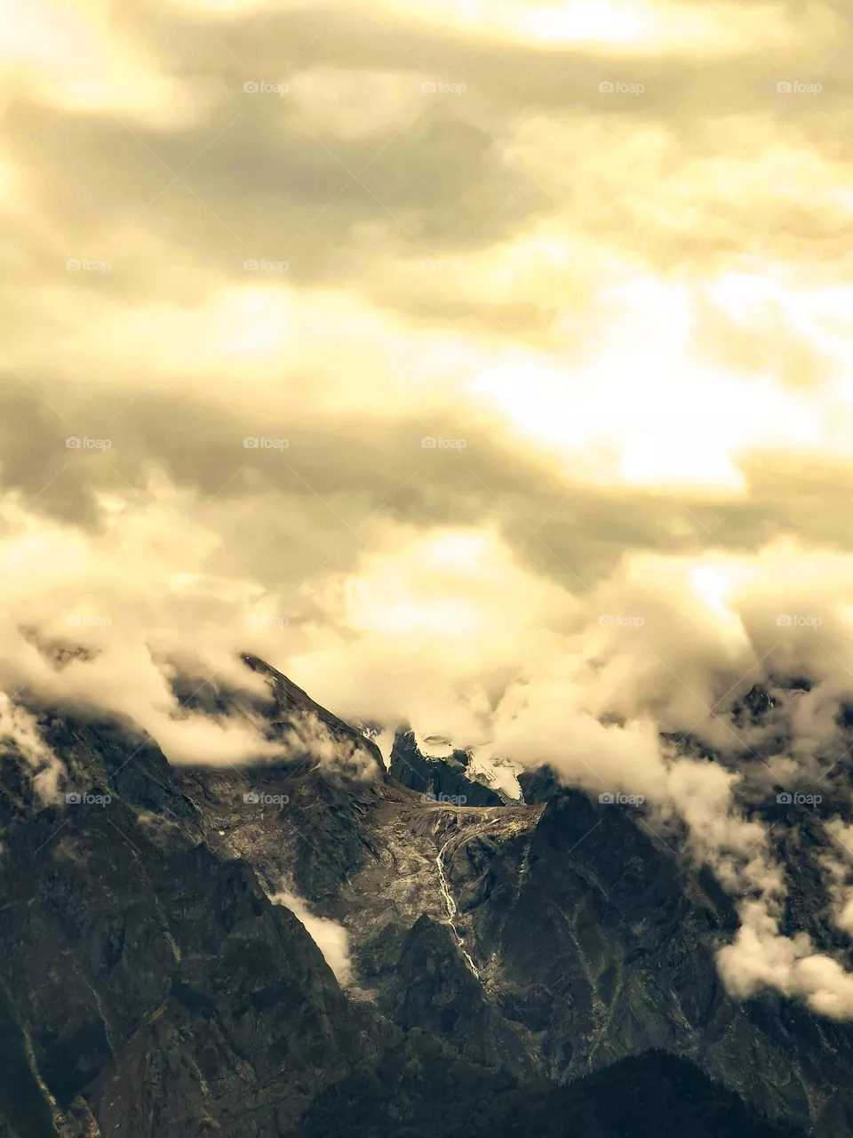 clouds above peaks