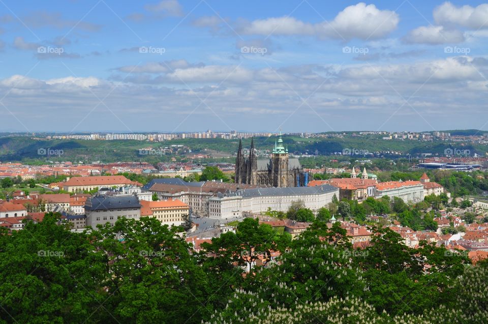 Prague city view 