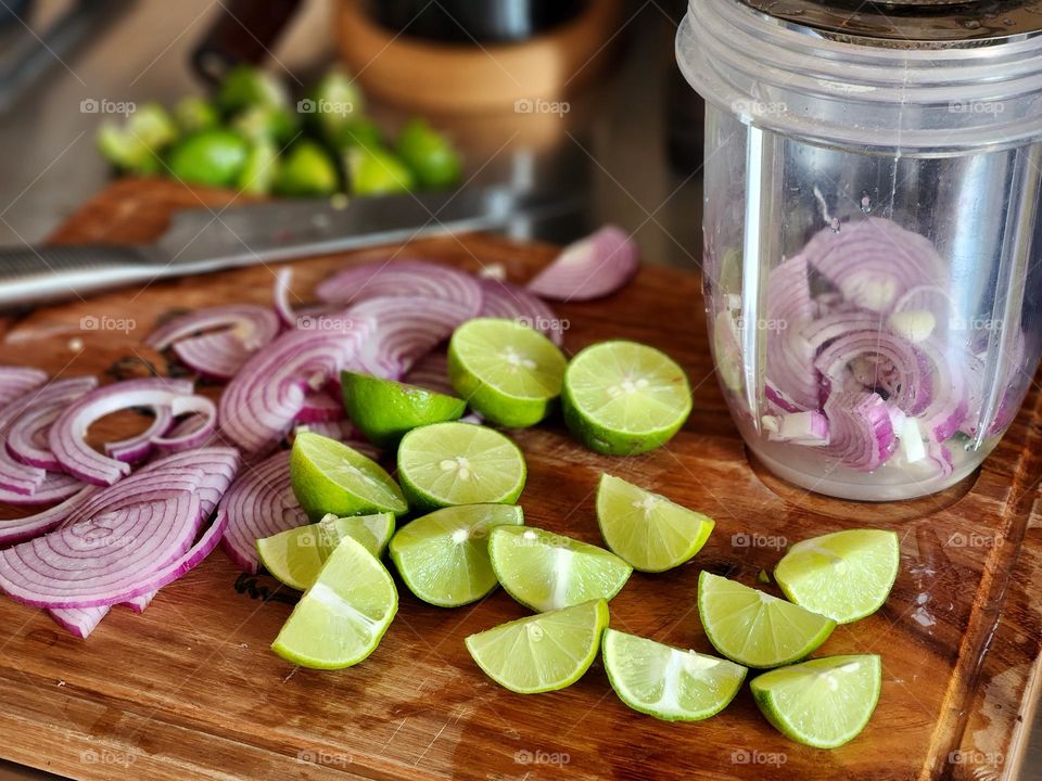 Limes and onions