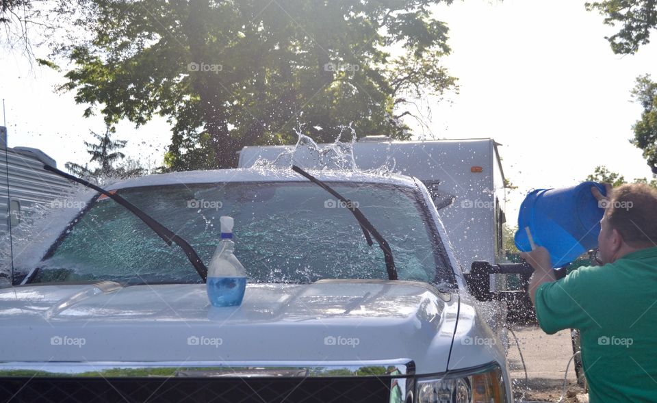 Cleaning The Windshield 