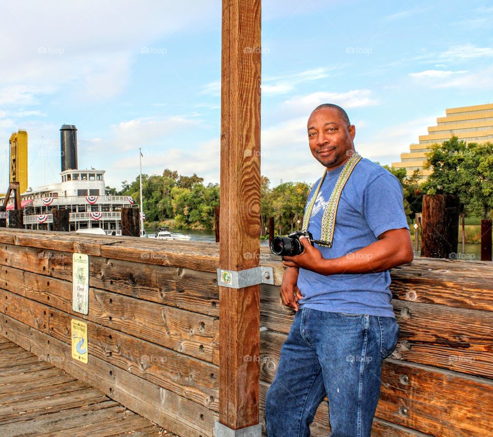 photographer posing for a picture