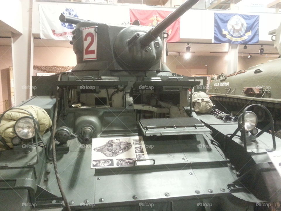 front view of a Stewart tank. At the Wright museum of world war 2.