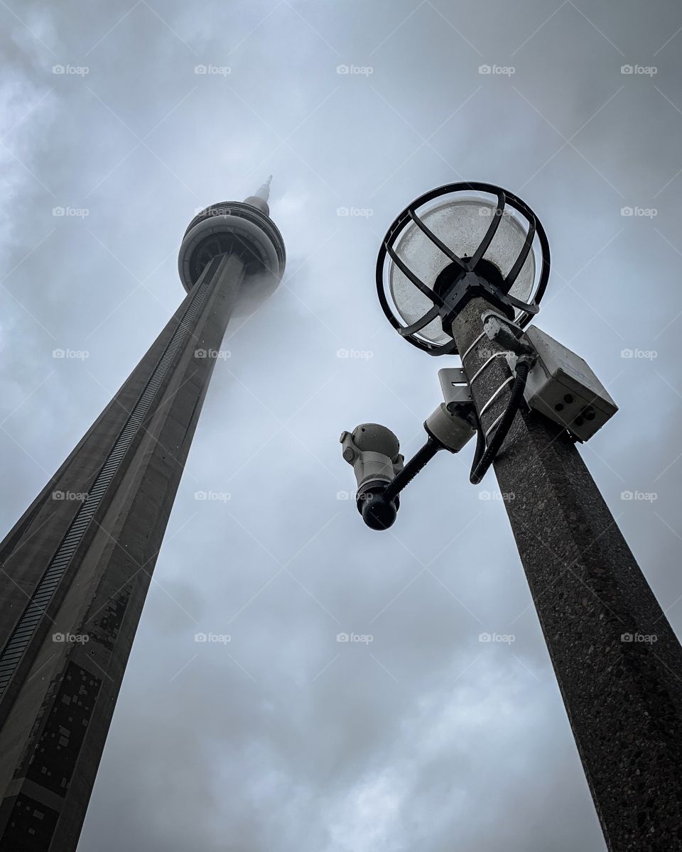 CN Tower Watched by a Security Camera, Toronto 