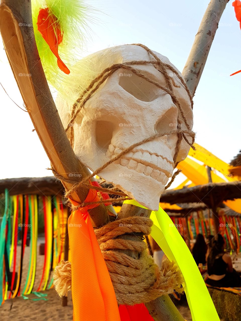 white festival skull