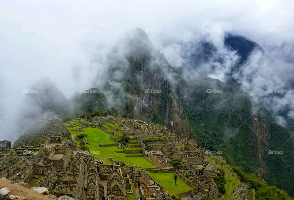 Machu Picchu from the guard room, truly among the clouds