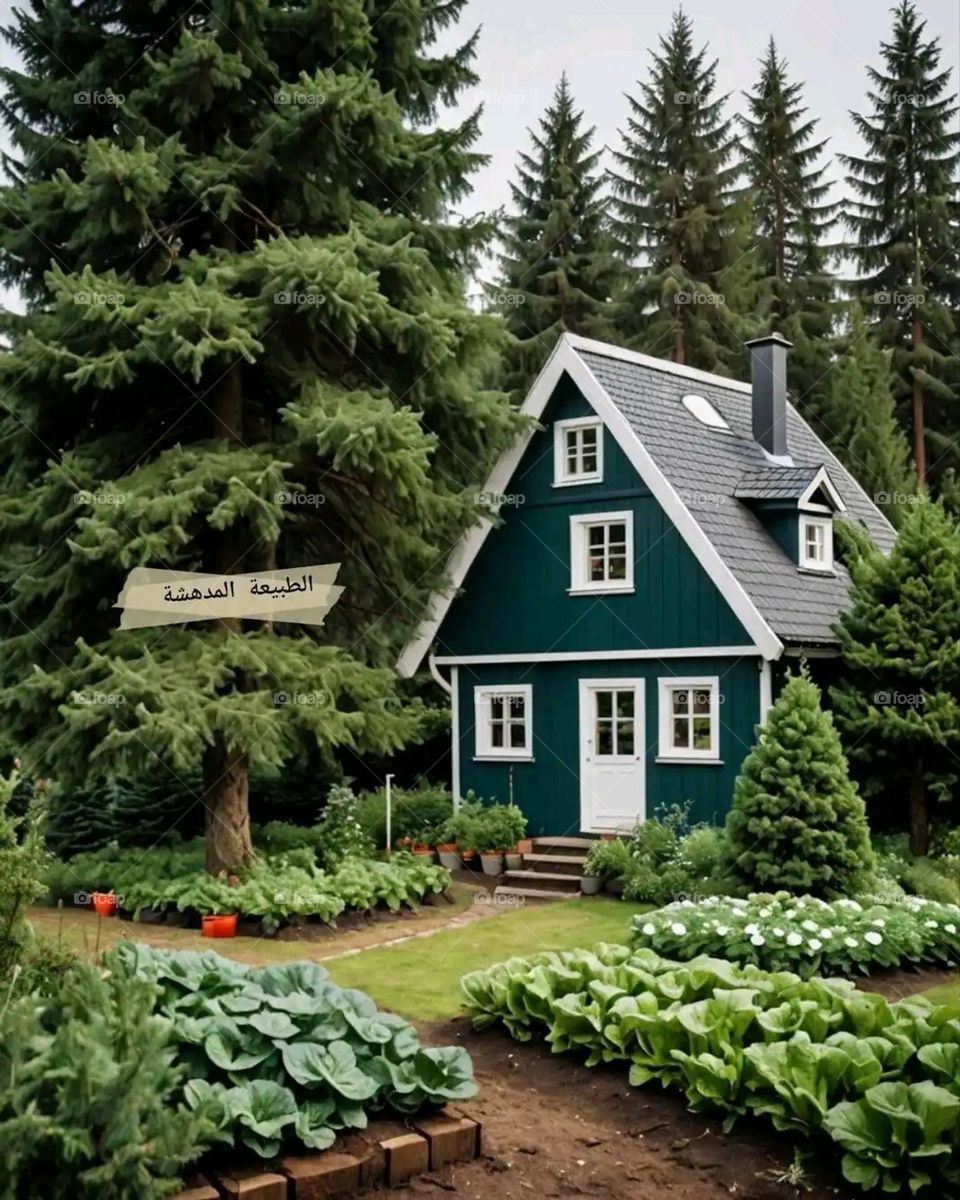 Glory be to God, the magnificent and picturesque view and the natural green trees are a view that is nothing more wonderful than it