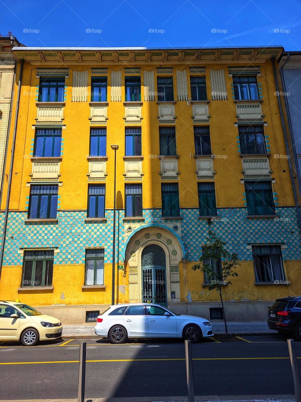 Ljubljana, Slovenia. Urban city view with modern,  old European architecture,  landmark. Geometric shapes