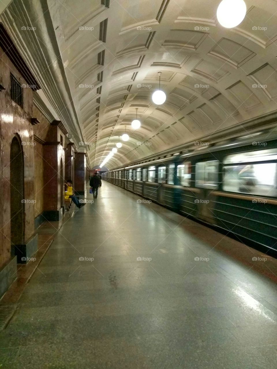 architecture and interior of the metro station