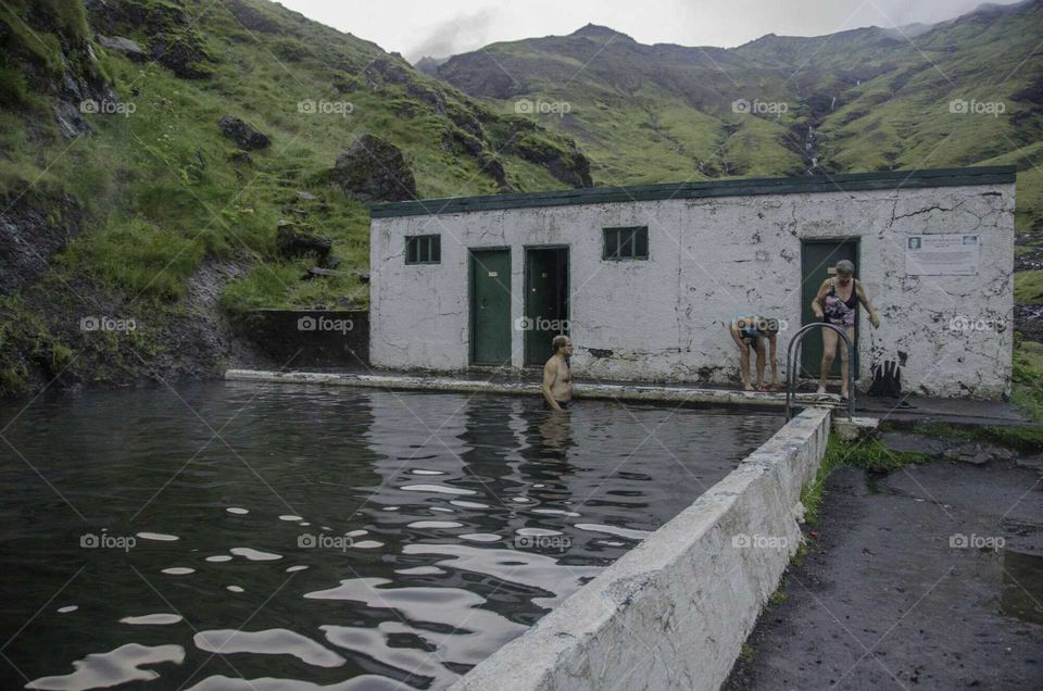 swimming in Iceland