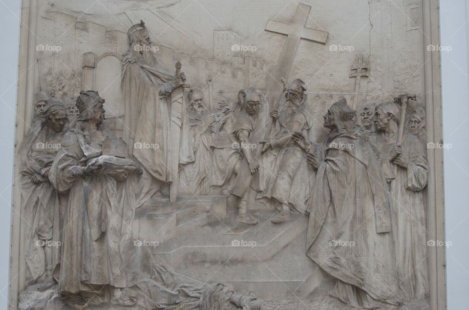 St. Peter's church, Wien, exterior bas-relief