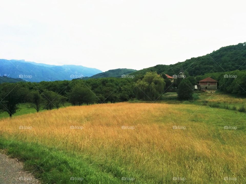 Scenic sight in Poliénas in France