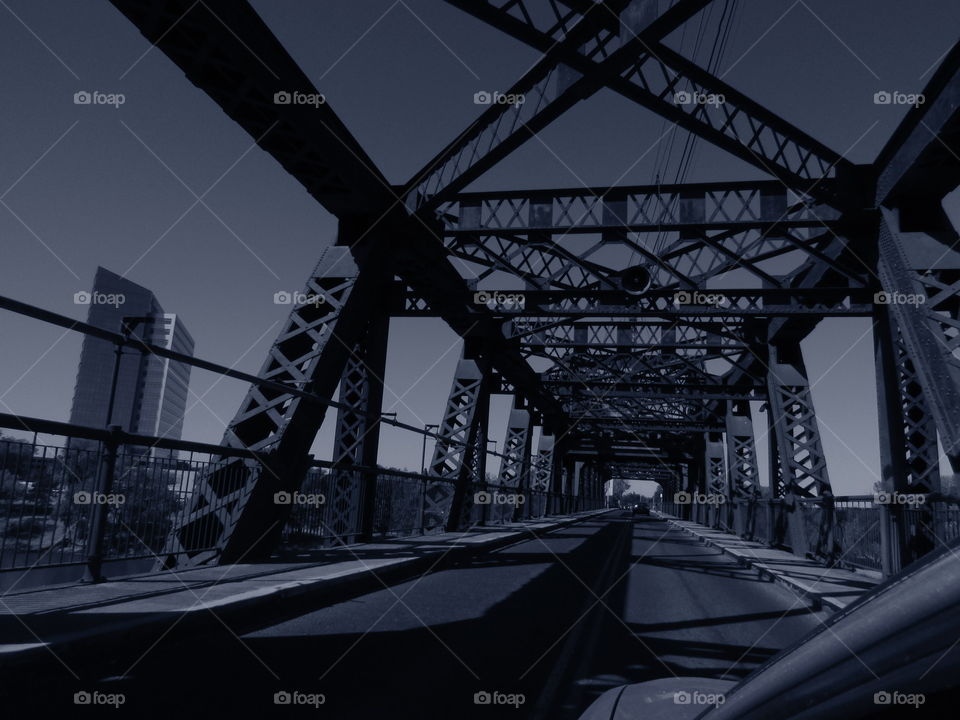 train bridge. train bridge downtown Sacramento