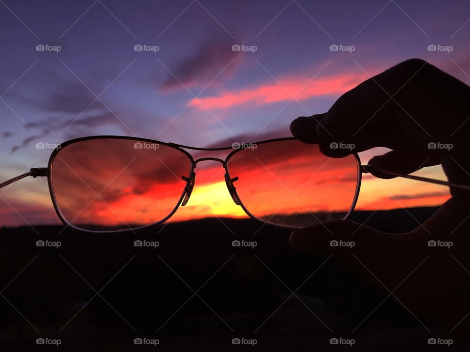 View of Summer . Took this photo with my iPhone 6 through my sunglasses at home. 