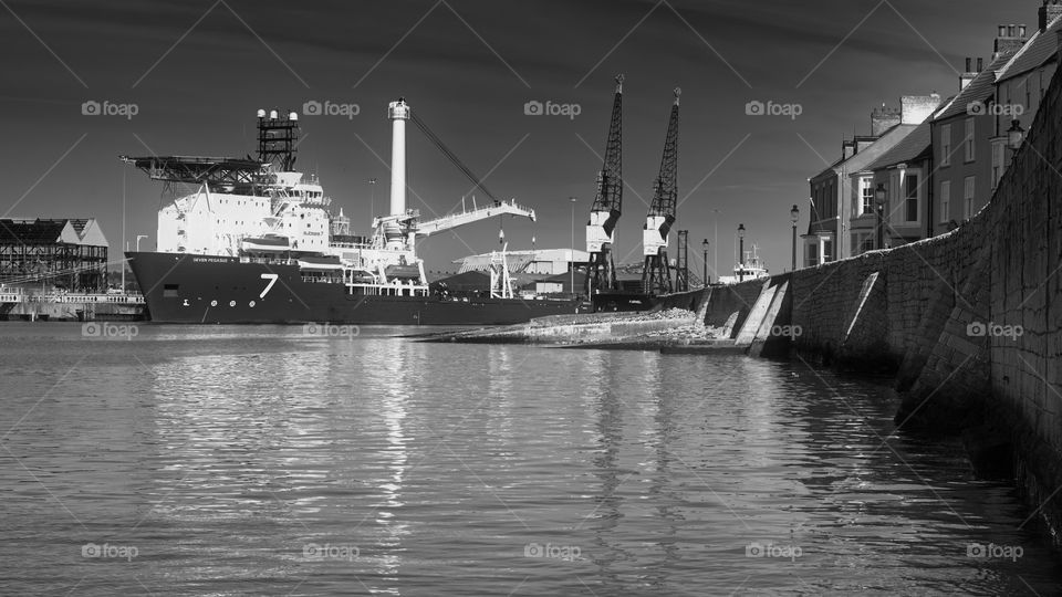 Ships at the headland Hartlepool