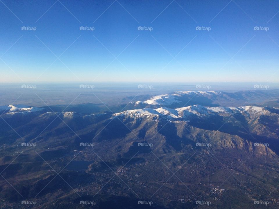 Aerial view of a mountain 