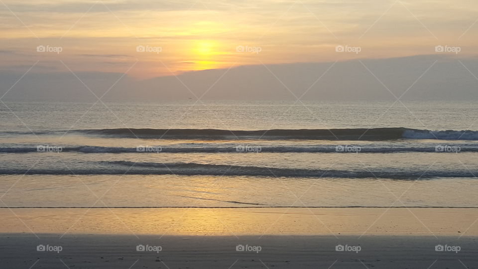 Water, Sunset, Dawn, Sea, Beach