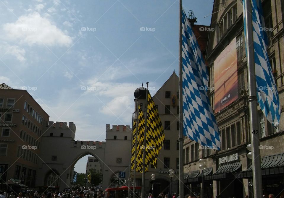 #flag#munich#bavarian#germany#city#bier#oktoberfest#münchen#stachus#karlsplatz
