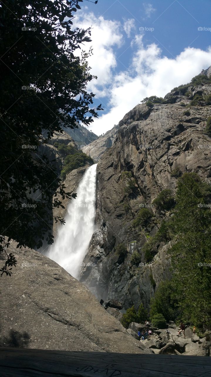 Perspective of a Waterfall