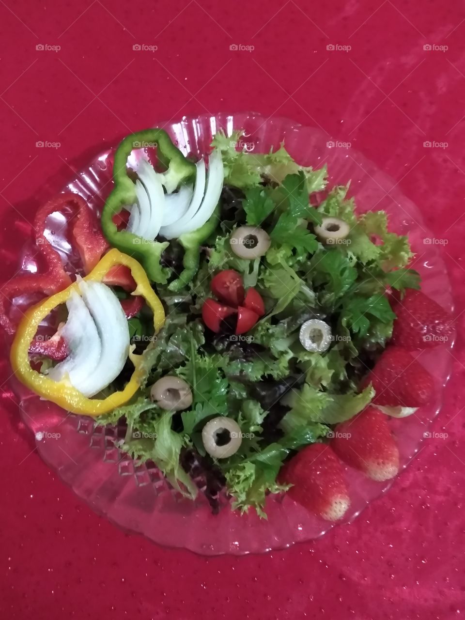 tomato salad and strawberry lettuce