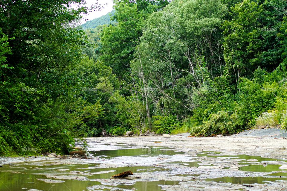 Mountain landscape in the mountains of the Krasnodar Territory