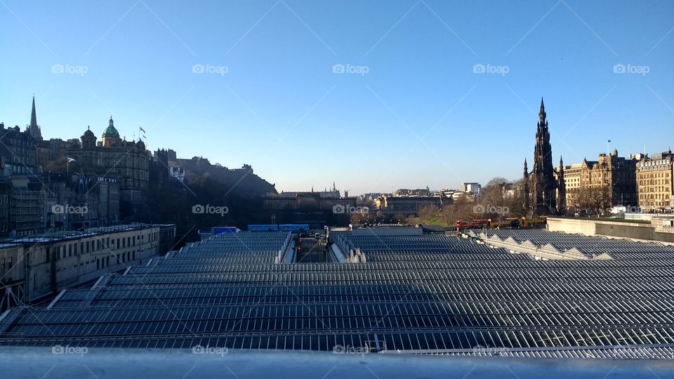 Sunny Blue skies Edinburgh