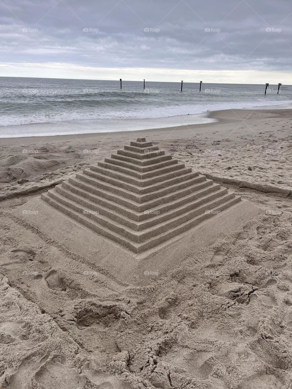 Sandcastles on the beach 