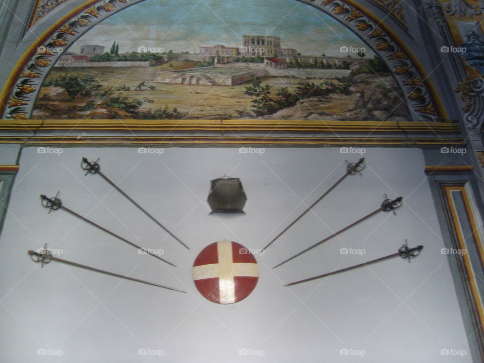 Malta Grand Master Palace swords and cross in the middle