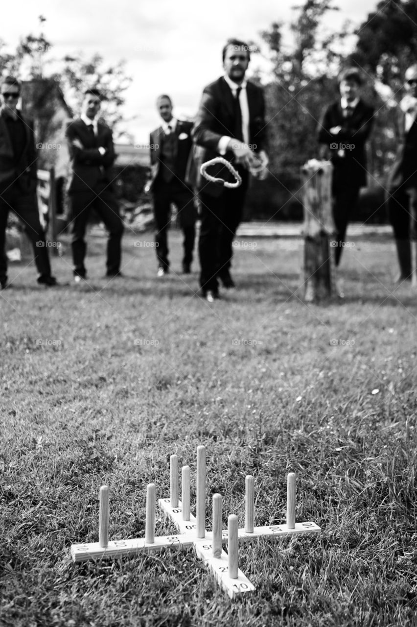 Reservoir Dogs at play. Quoits at the wedding