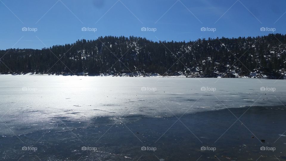 Lake side view in Big Bear