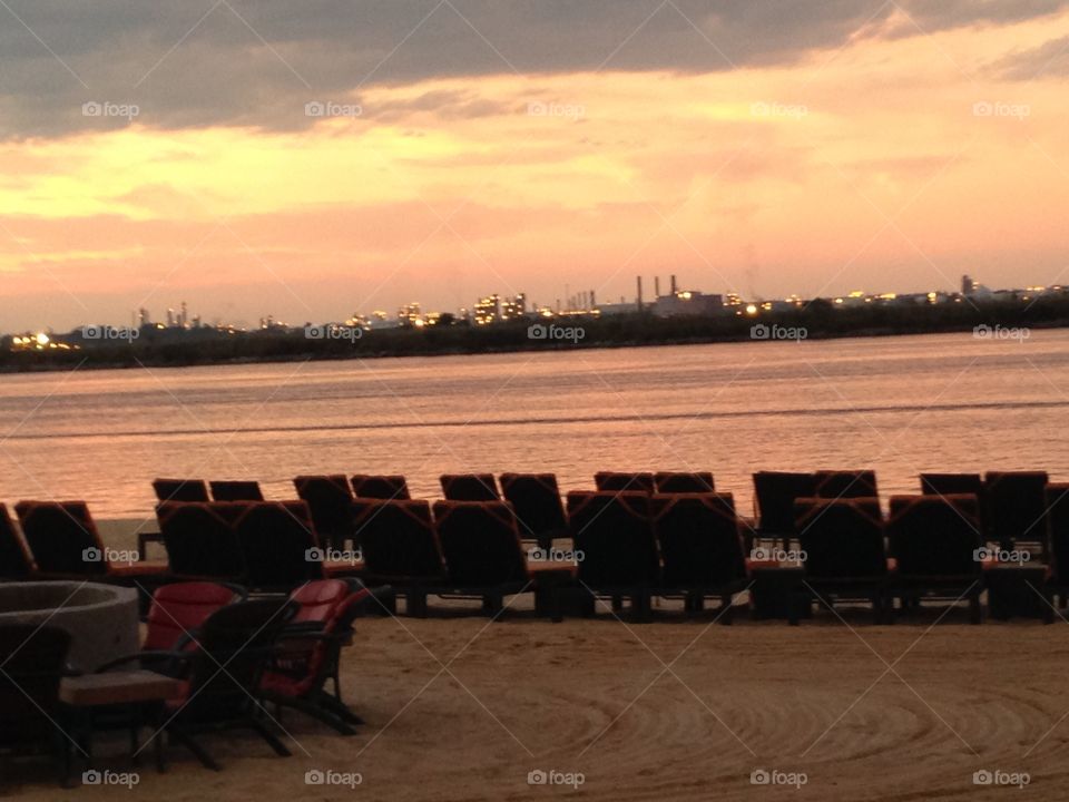 Sunset on Lake Charles