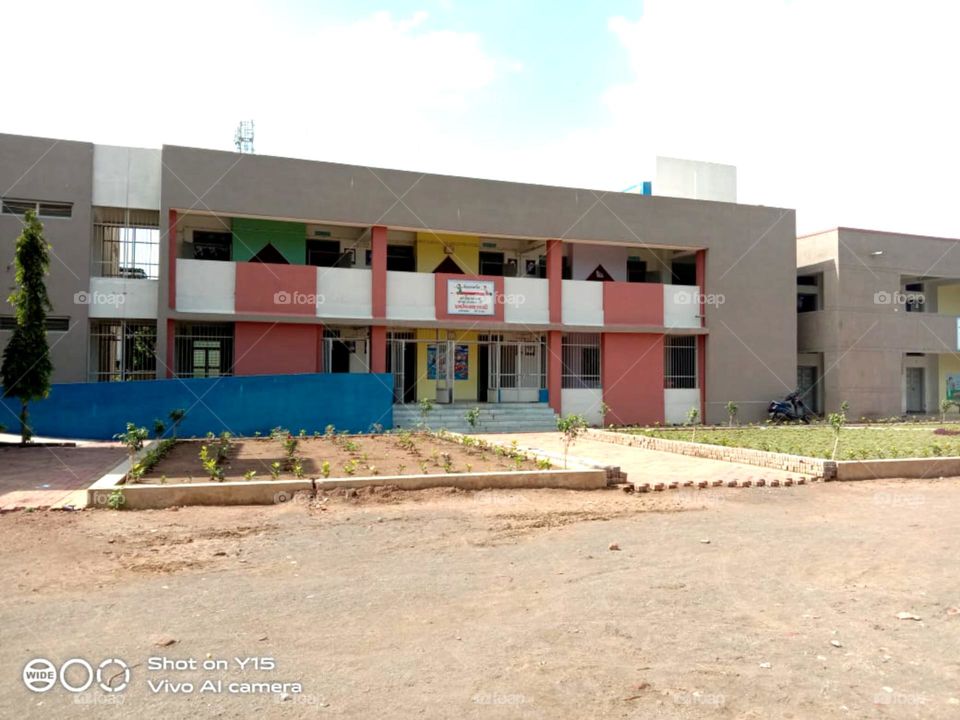 Indian government school totally concrete work wall colour properly and looks so nice