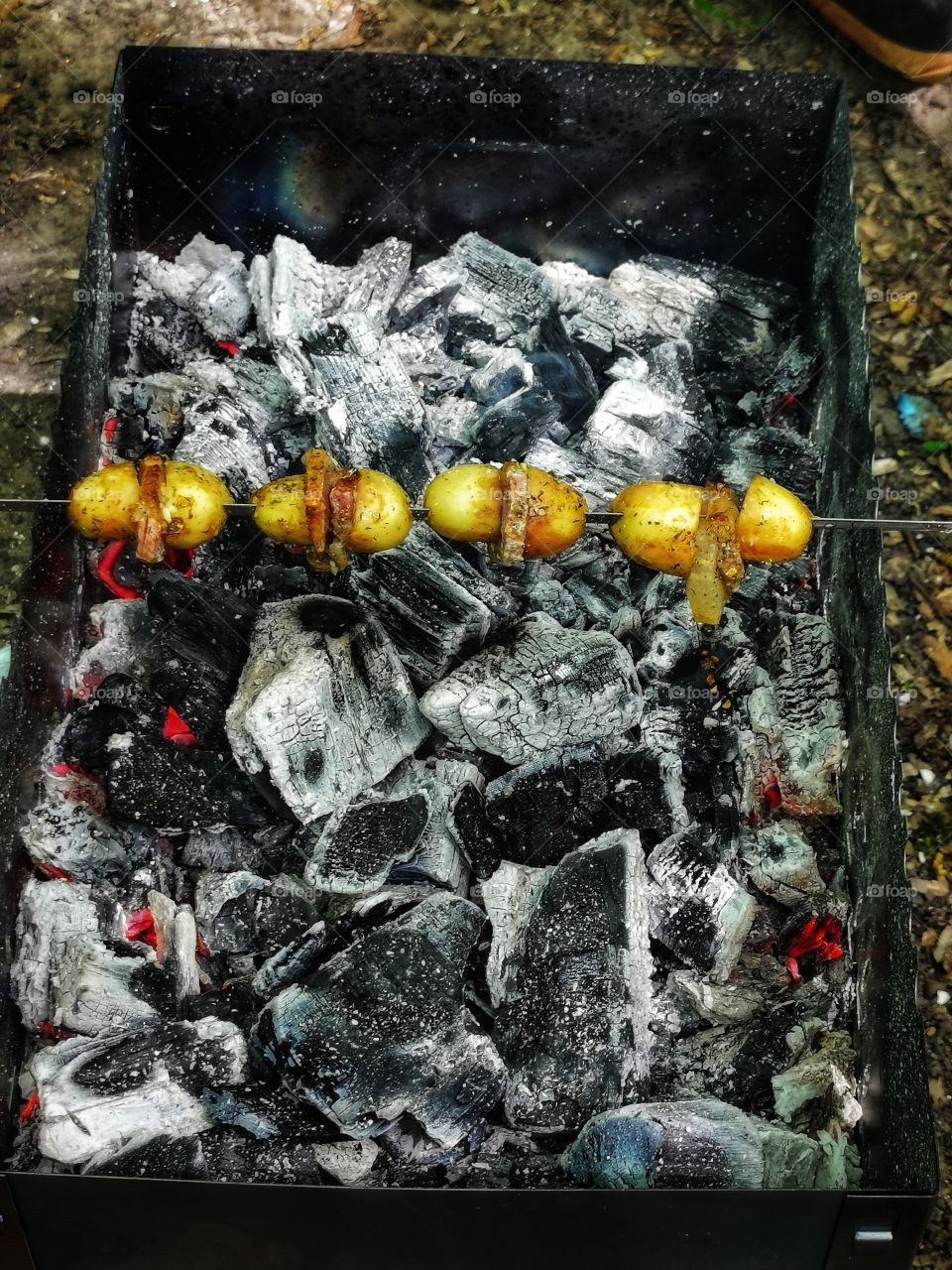 Bbq day part forest yummy served meat