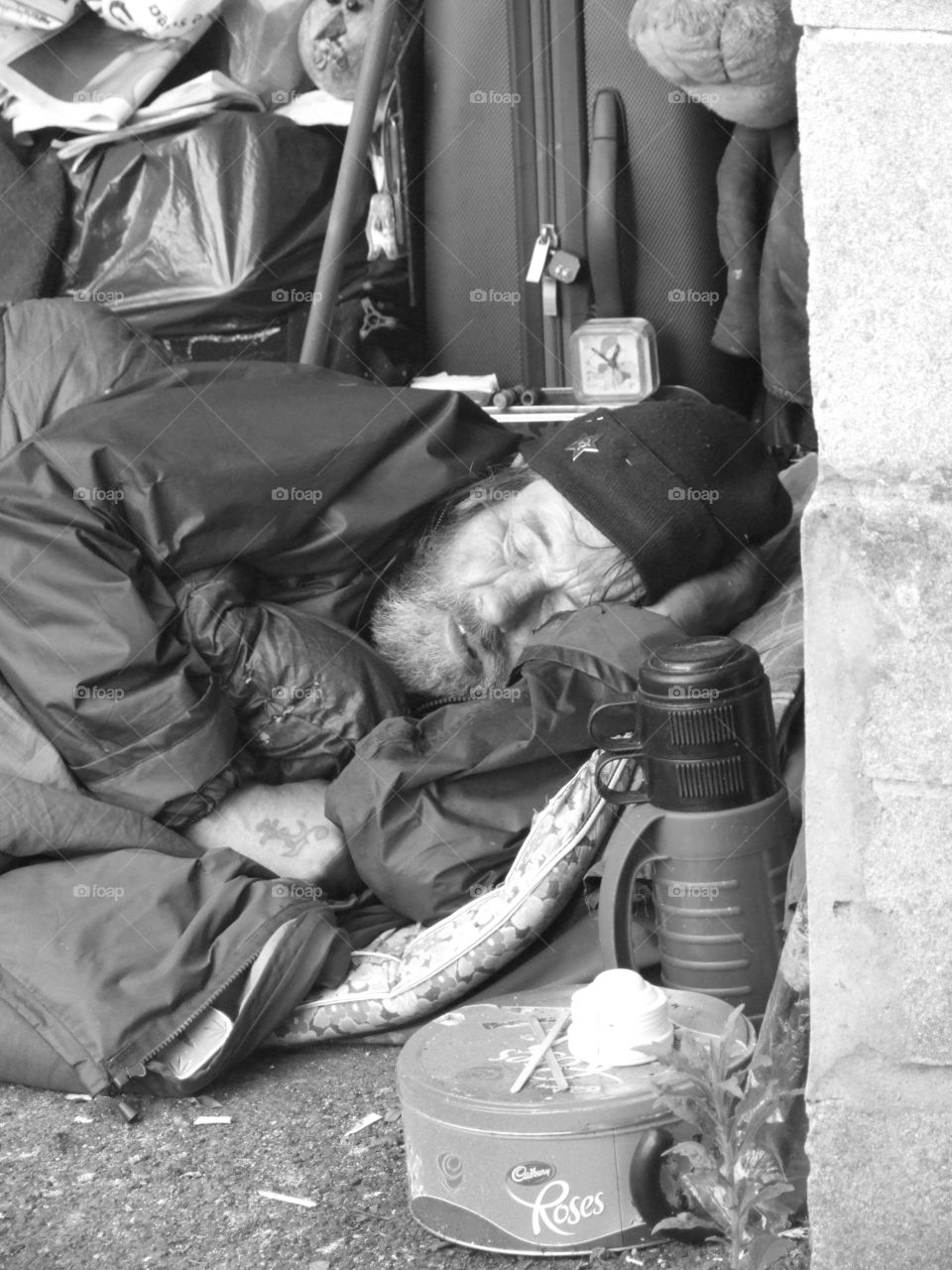 street close up homeless beggar by james.c.parker.33