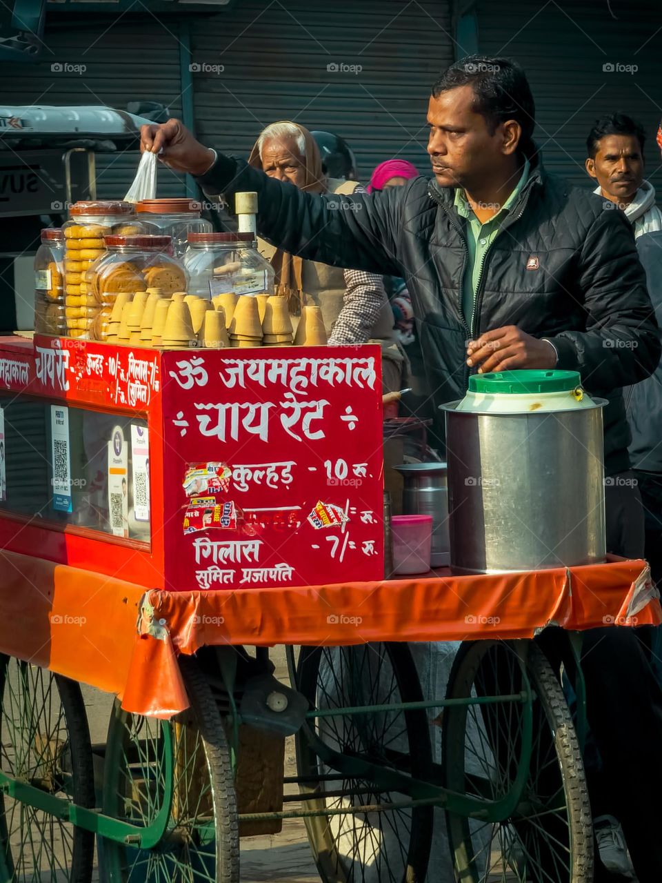 I captured this moment of a tea stall on a roadside..it shows me the emotions and hardwork of a person who works for his family