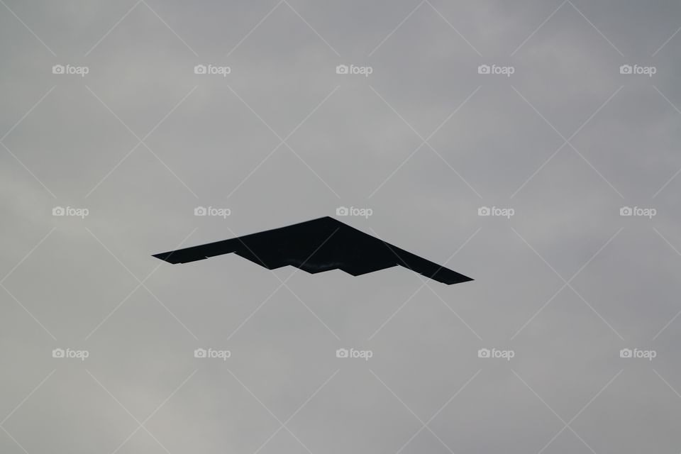 Stealth Bomber . Flyover at the Air Force Academy  