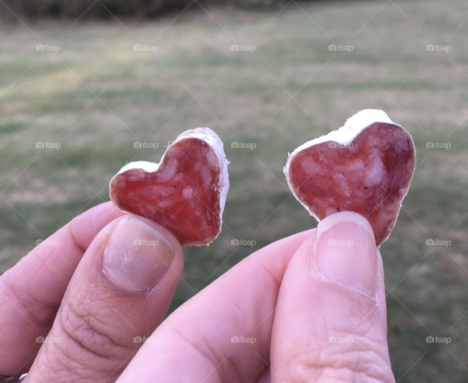 Heart shape saucisson 