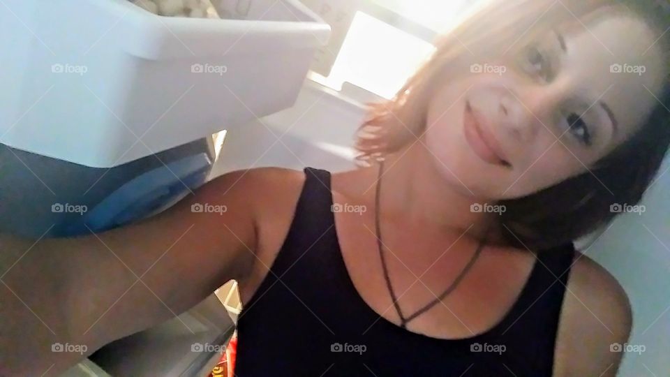 my way of cooling off when my friend doesn't have air conditioning.