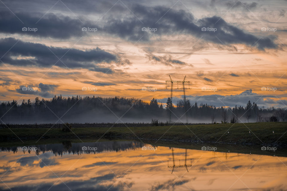 Sunset at Krimulda, Latvia